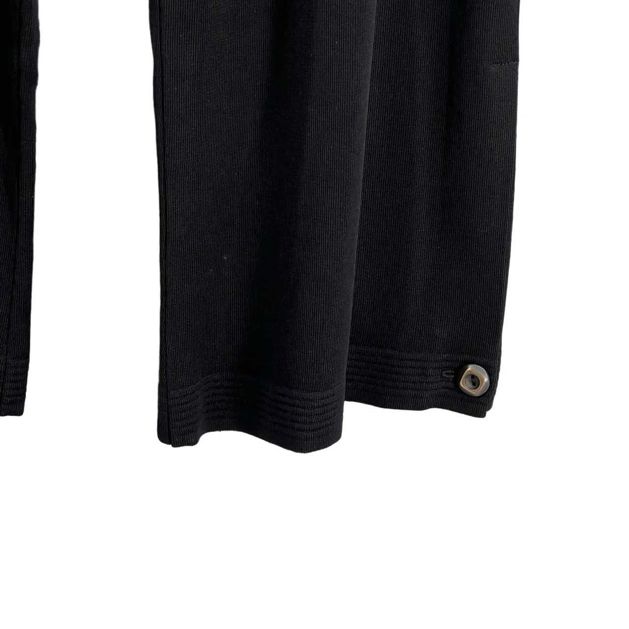 Misook Straight Leg Pants Black Pull On Decorative Hem Detail Size Small - Image 2