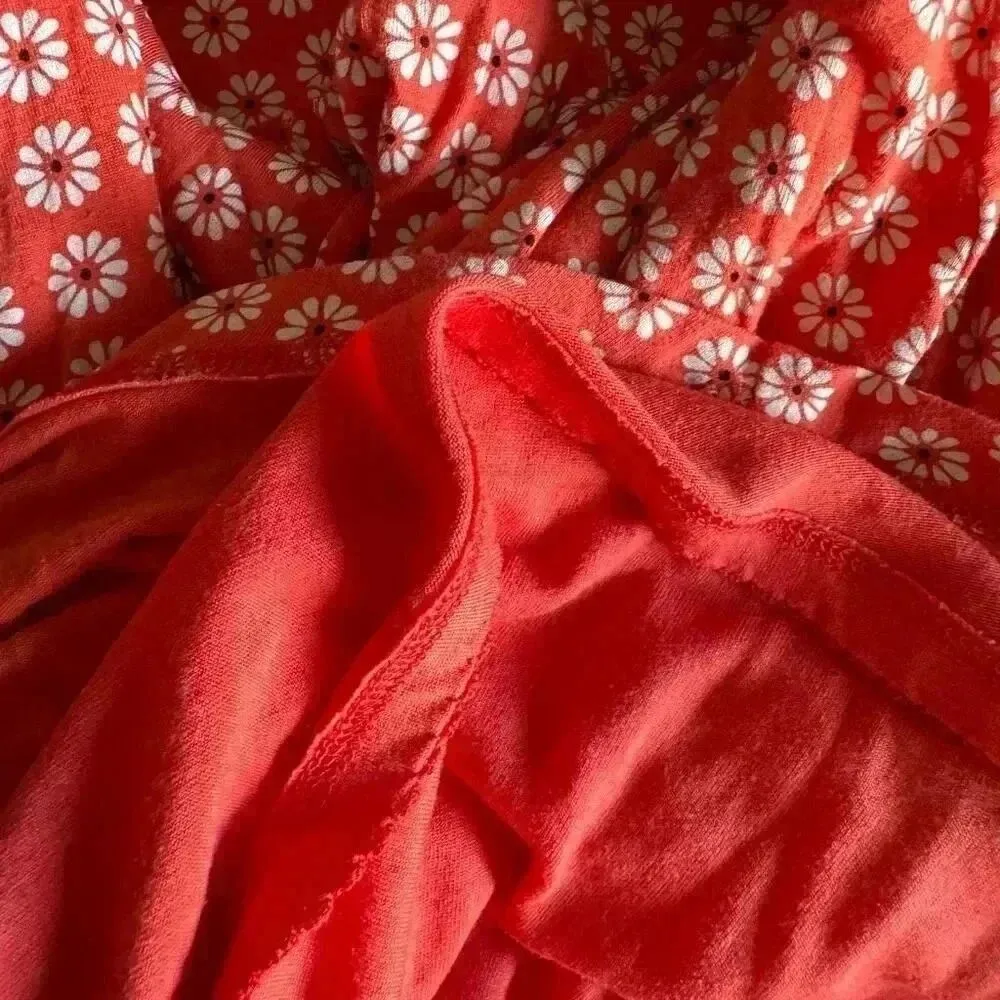 Anthropologie Maeve Brianne Daisy Lined Orange Floral Sleeveless Dress S #2123 - Image 9