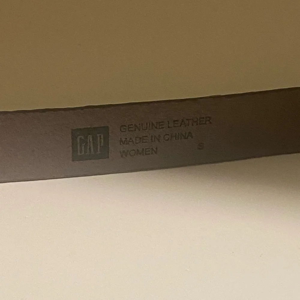 Gap Women cool tone brown animal print genuine leather belt - Image 6