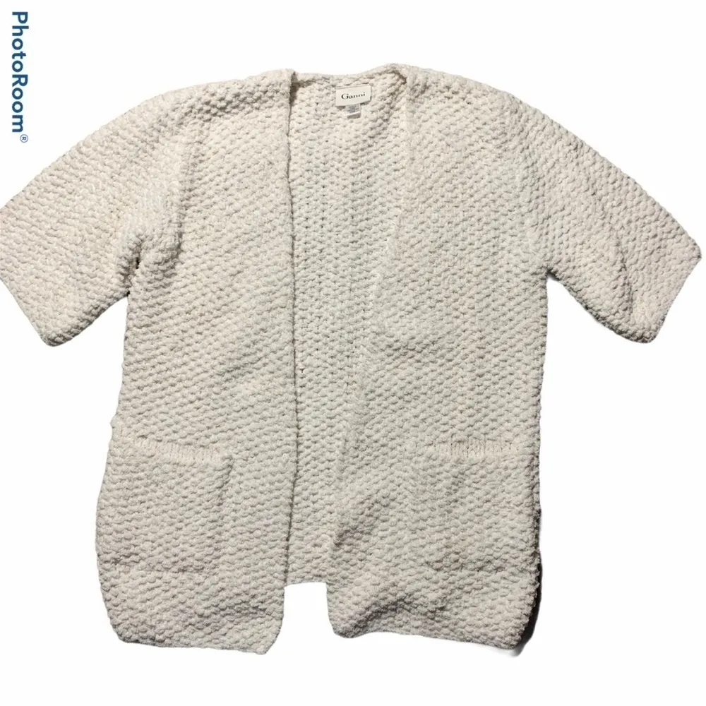 Ganni snowball knit white cardigan - Image 4