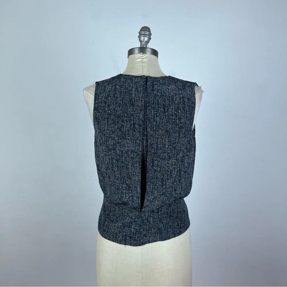 Theory Speckled V Neck Blouse - Image 5