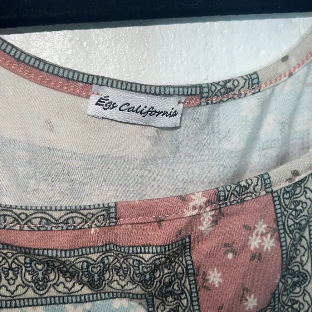 Women light mix color print Casual Dress 1X long fit comfortable stretchy dress - Image 2