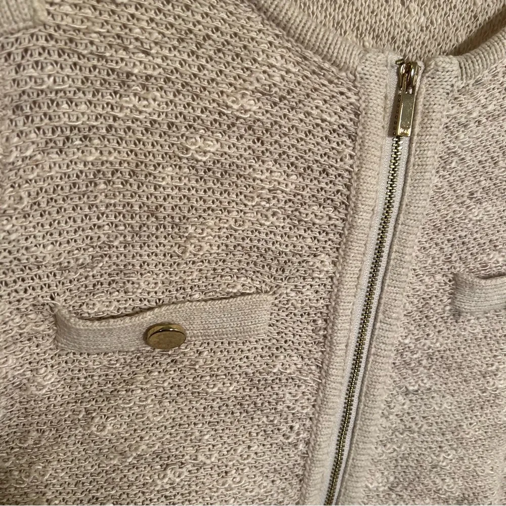 Jones New York Collection Tweed Jacket Beige Cream XS - Image 4