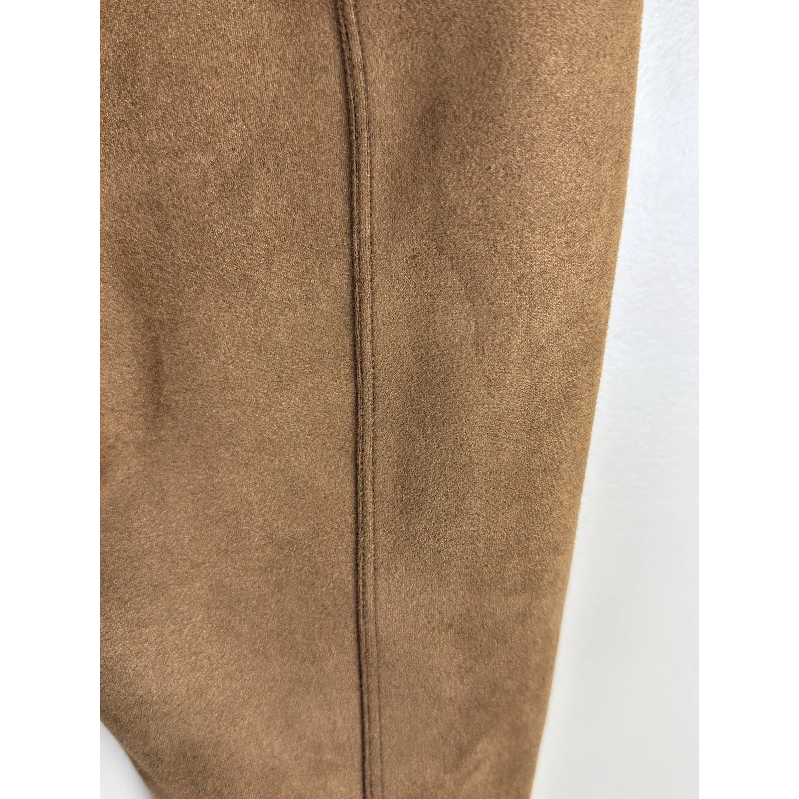 SPANX Women’s Velour Skinny Pants Full Length Lined Brown Size S - Image 9