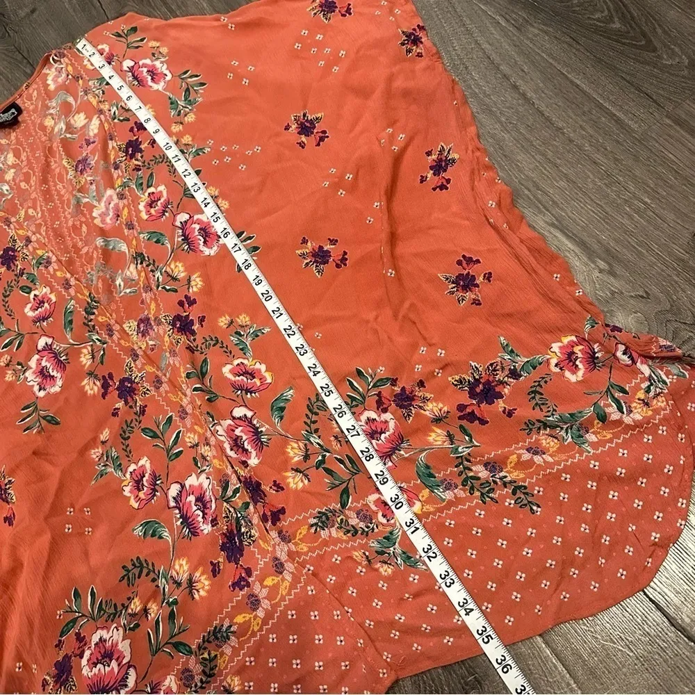 Angie Women’s Floral Kimono Cardigan Boho Hippie Western Sz S Oversized Festival - Image 14