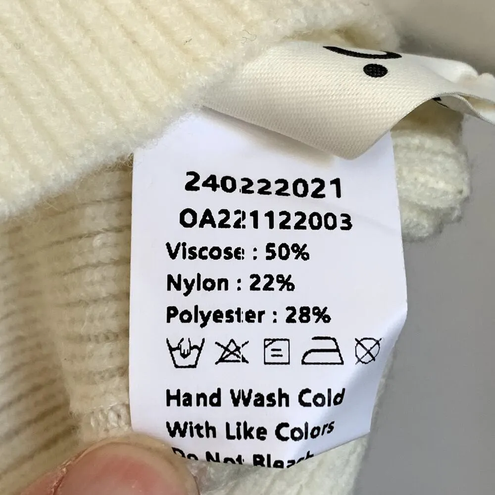 NWT Commense Candyfloss Oversized Pullover Sweater in White Size M - Image 8