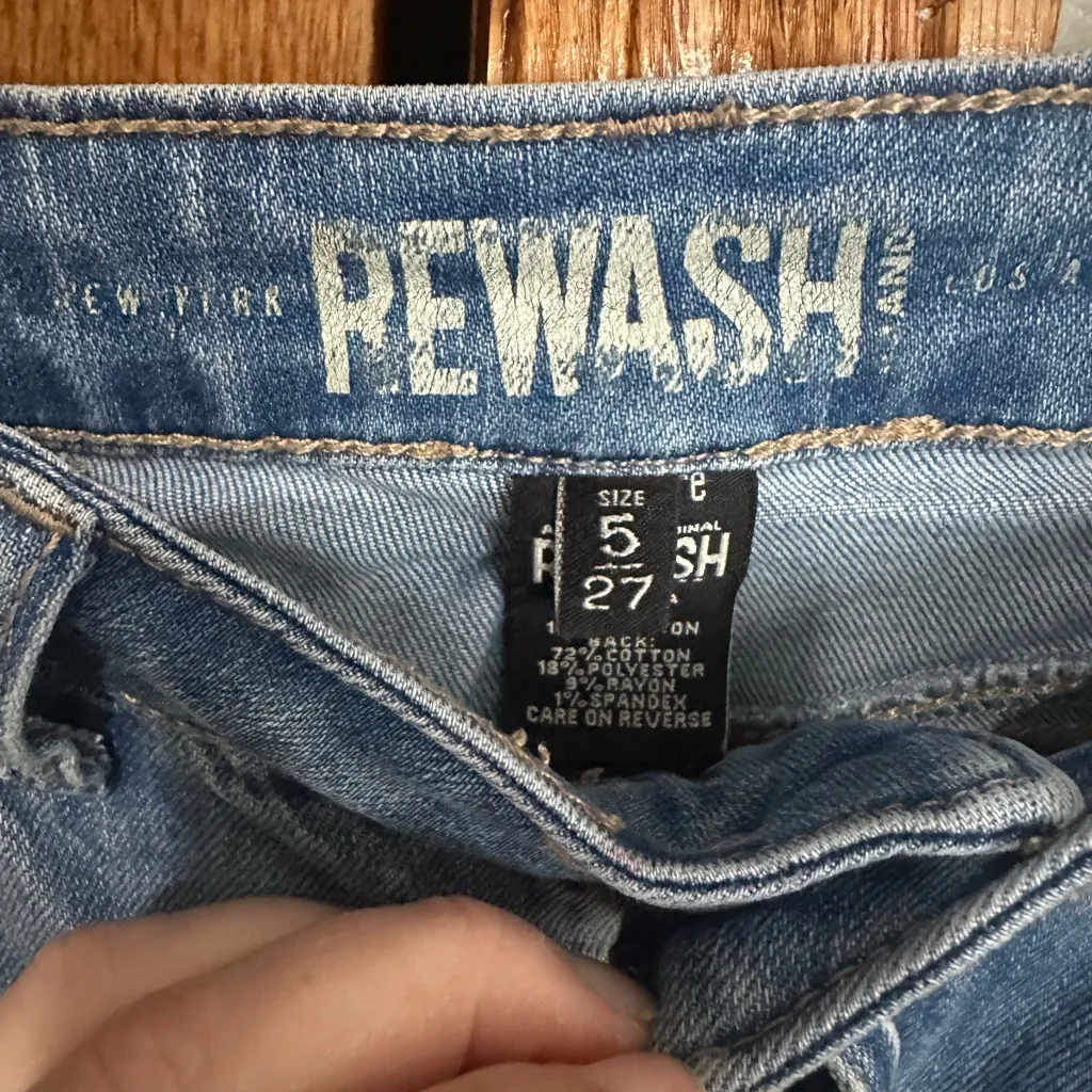 Rewash Light Blue Distressed Boyfriend Jeans - Image 3