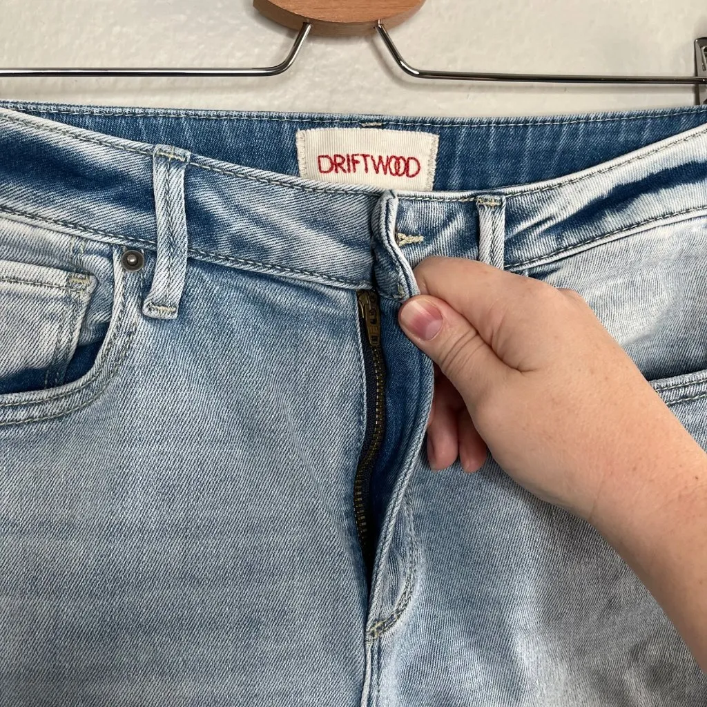 Driftwood Womens Jackie High Rise Slim Leg Embroidered Jeans Size 27 - Image 9