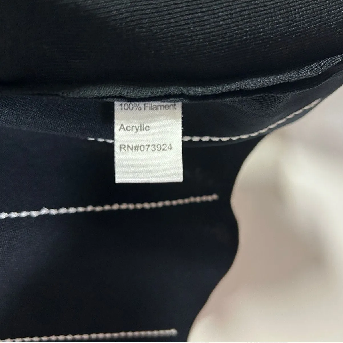 Ming Wang Black Knit Hook Front Jacket S Geometric Dots‎ Classic - Image 9