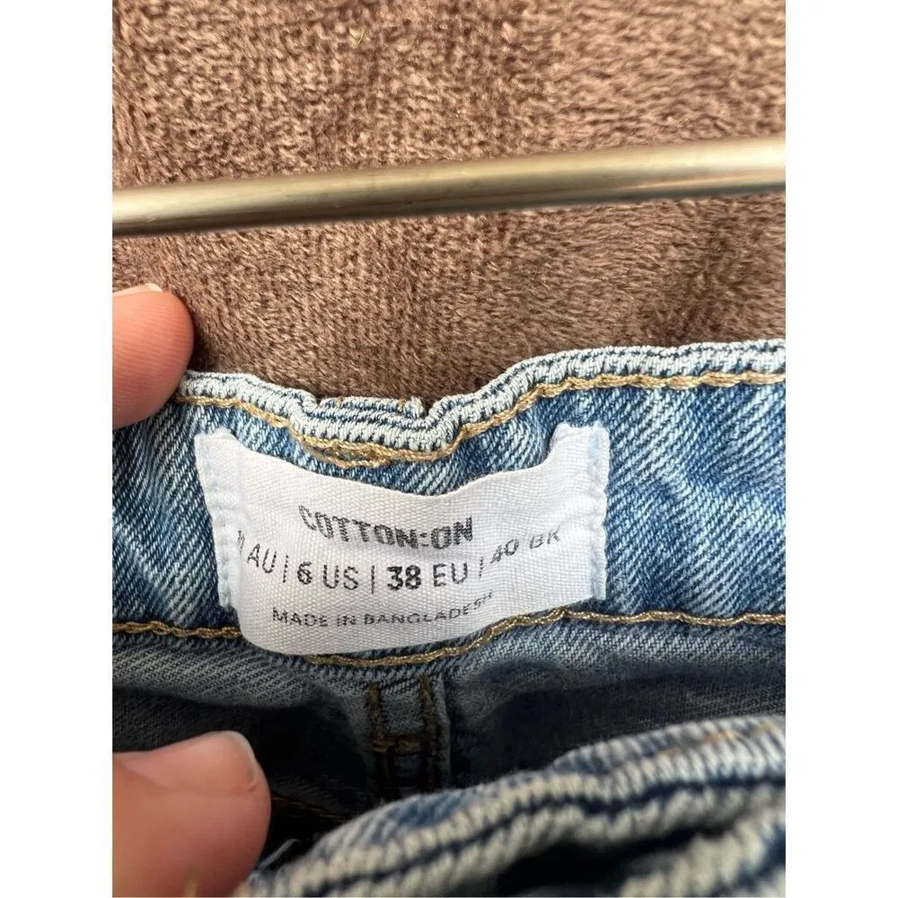 Cotton On High Rise Flashback Jean Shorts Woman’s Size 6 - Image 7
