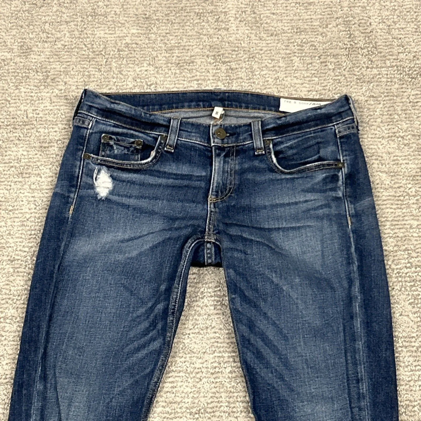 Rag & Bone Jeans Womens 26 Distressed Dre Mabel Slim Fit Ankle Mid Rise USA - Image 4