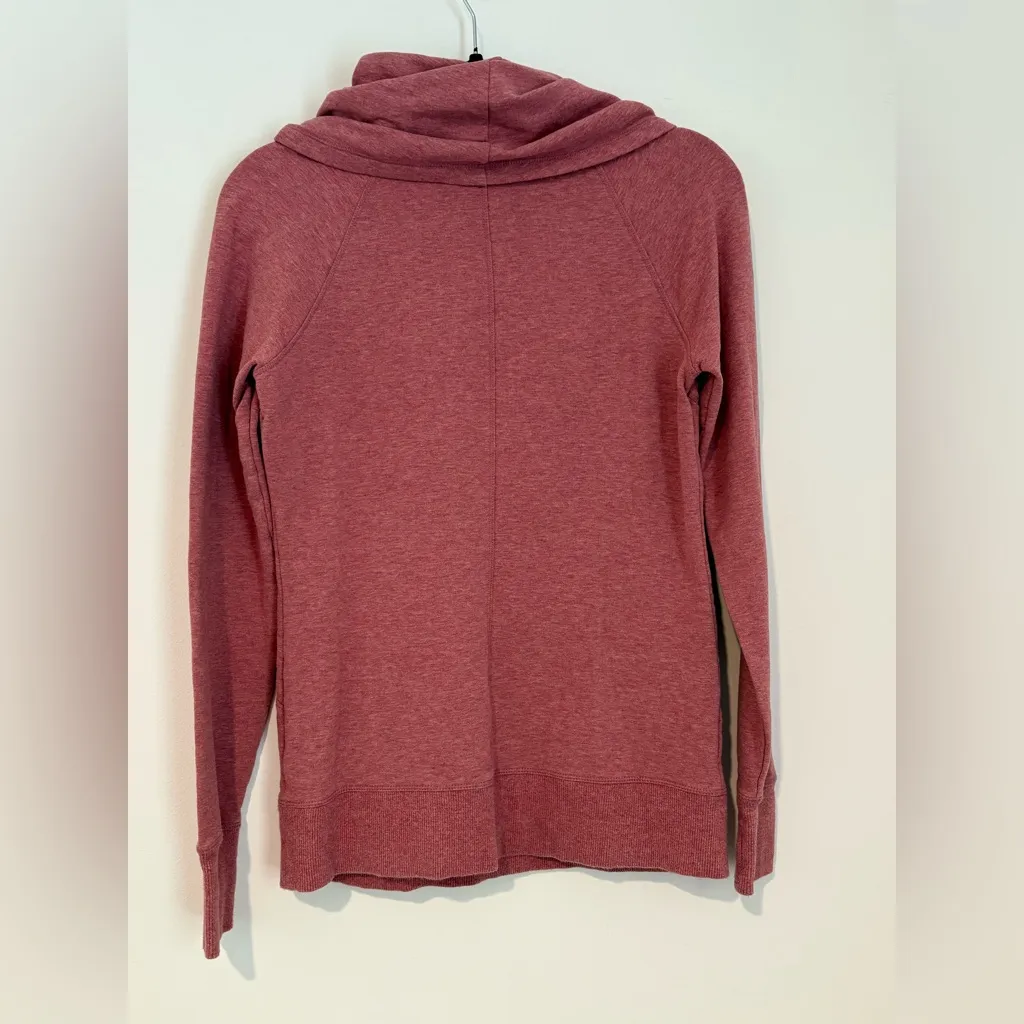 Cozy Pullover Pink Cowl Neck Sweatshirt - Image 3