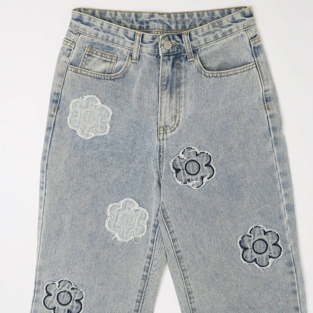 SheIn Flower Patch Jeans - Image 3