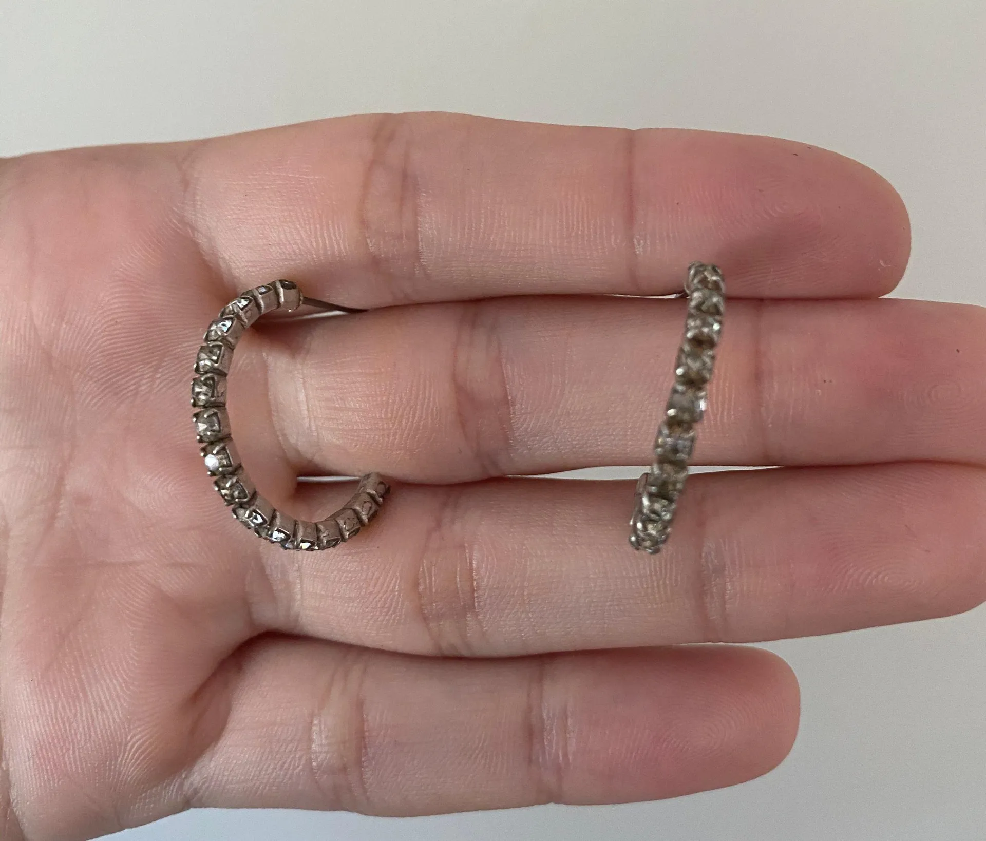 Silver Mini Hoop Earrings - Image 2