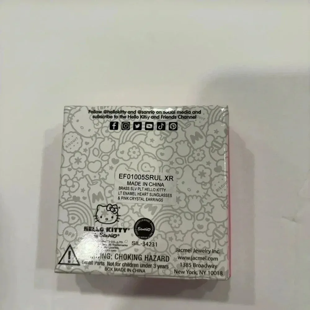 Hello Kitty Earrings Fine Silver Plated Red - Image 3