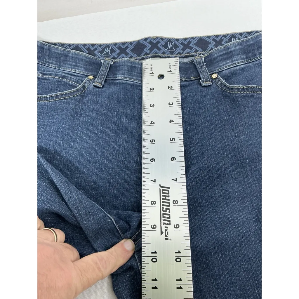 Womans Excellent JM Collection Blue Jeans Cropped 10 Decal Accent 0046/Q2 - Image 7