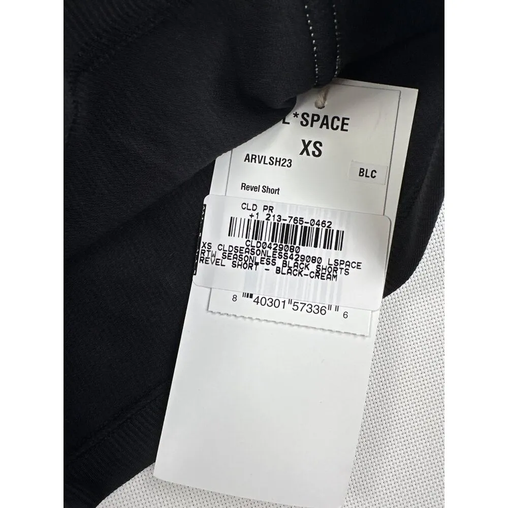 L*Space - Revel Bike Shorts in Black & Cream - Image 3