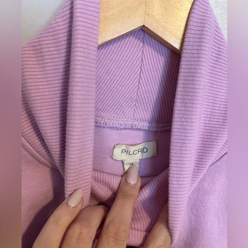 Anthropologie Pilcro Bubblehem Cropped Pink Sweatshirt size XS - Image 3