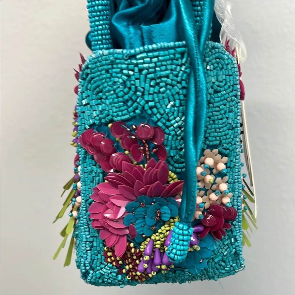 Playful Vibrant Blue & Purple Mini Beaded Bag 🩵 - Image 8