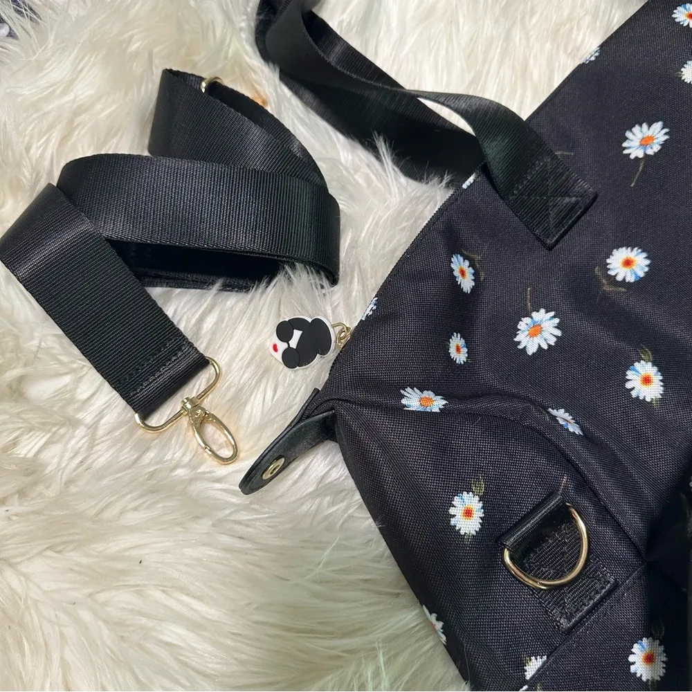 Alice + Olivia Daisy Floral Black Duffel Bag - Image 2