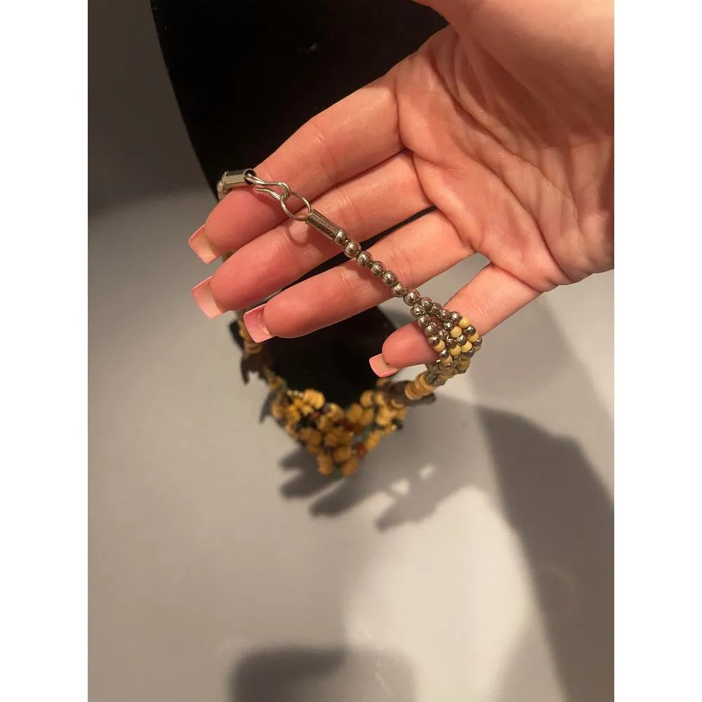 Vintage Wooden Safari Necklace with Carved Animals - Image 4