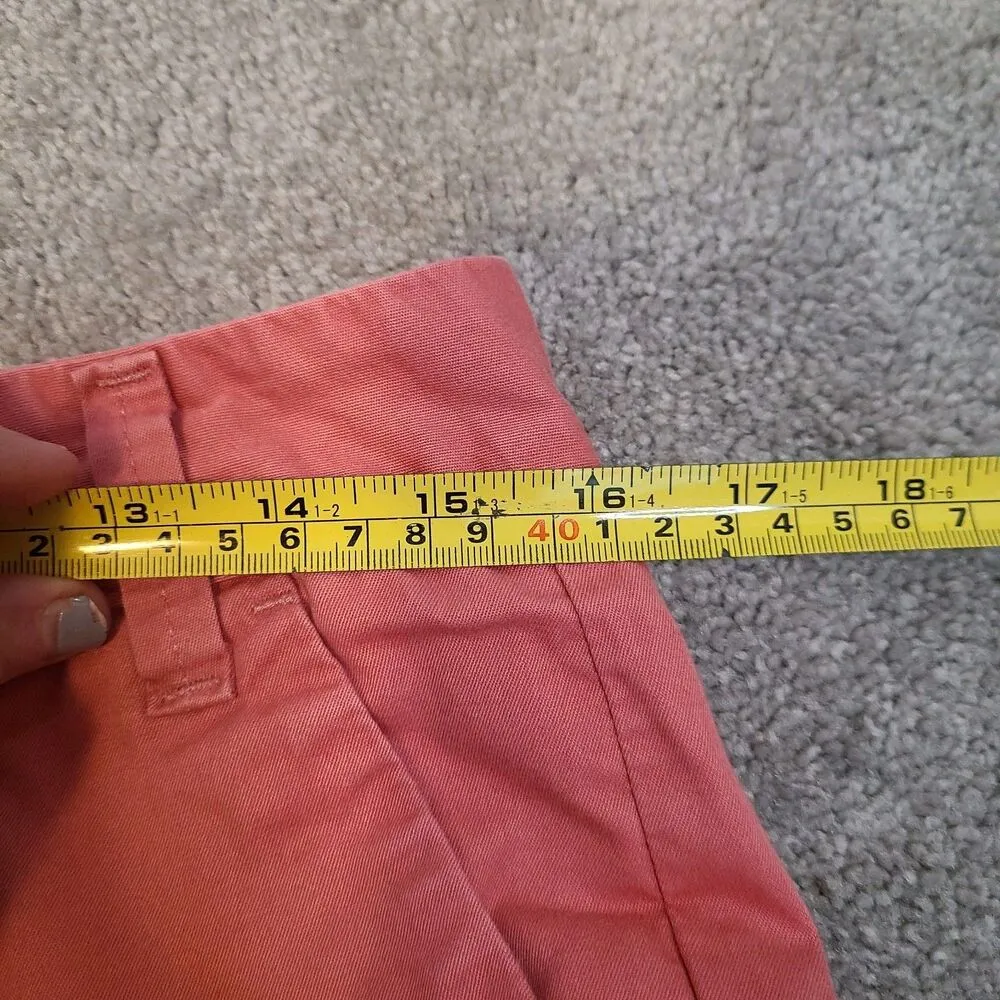 Garnet Hill Womens Pants Coral Size 10 Petite Chino Mid Rise Straight 100%Cotton - Image 8