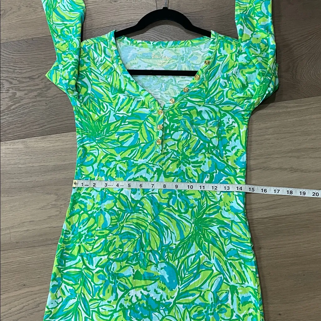 Lilly Pulitzer Green Pima Cotton Parrot Palmetto Dress Size XXS NWOT - Image 13