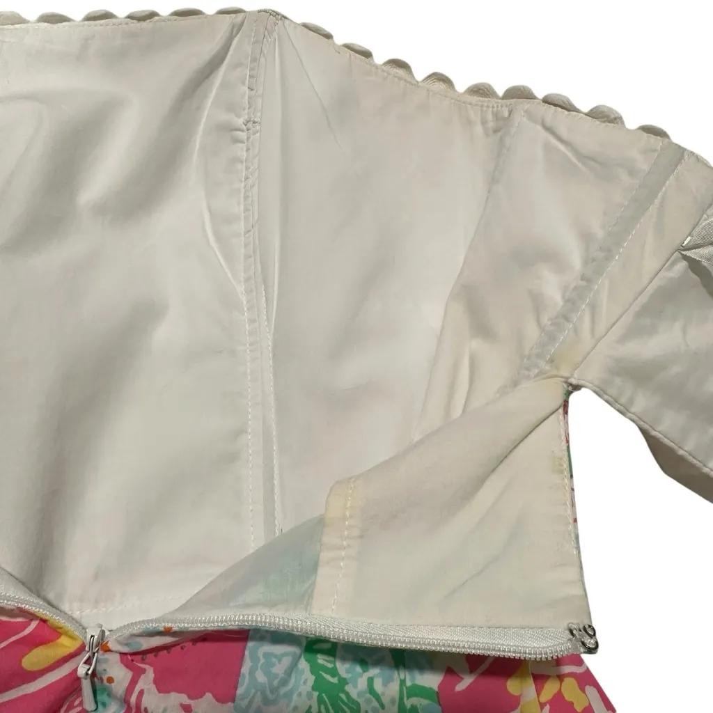 Lilly Pulitzer Franco Patchwork Dress Size 4‎ Cotton Colorful Bright Print - Image 7