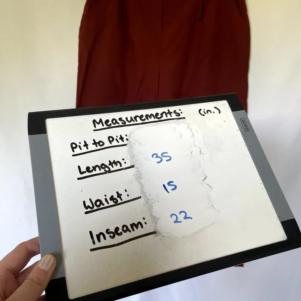 Nine West orange burnt colored wide leg cropped trousers pants women's size M - Image 3