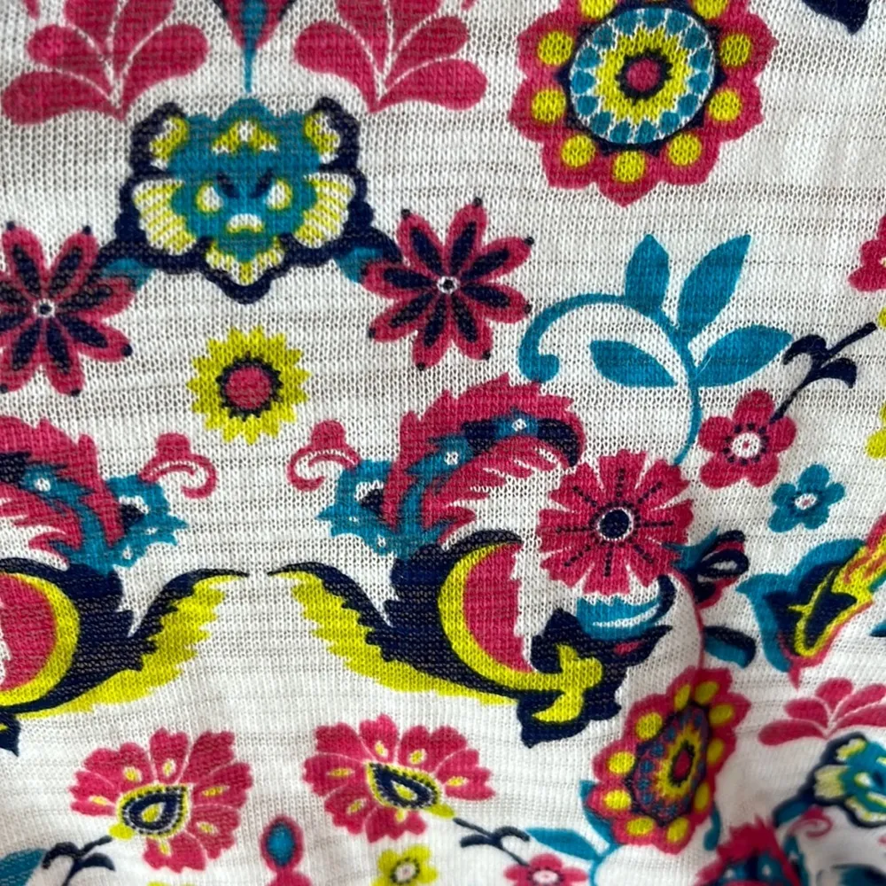 Bohemian Top Lace Knit Colorful Shirt Lightweight Womens Small - Image 8