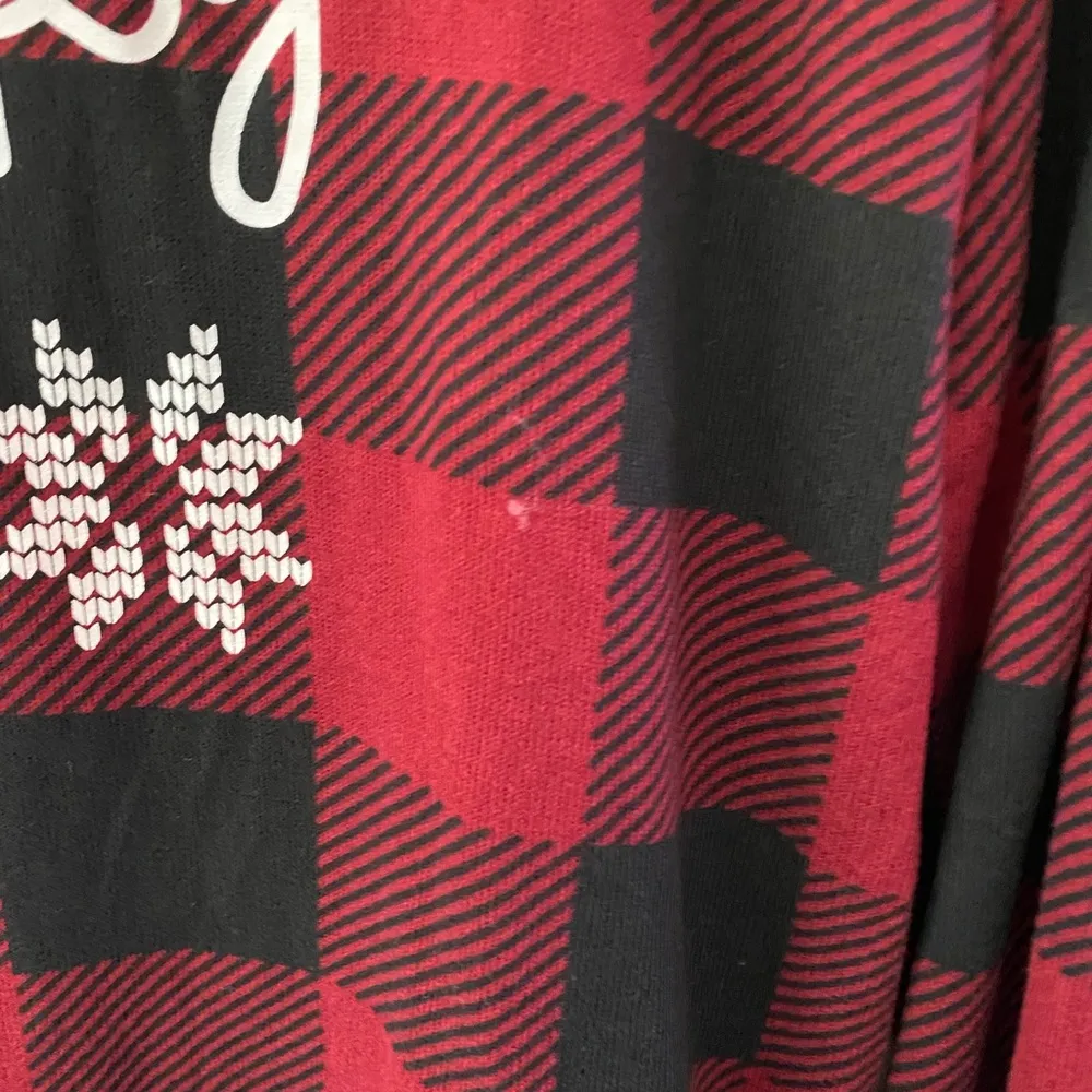 NWT Lucky Brand Red Buffalo Plaid Holiday Sleep Pajama Long Sleeve Top Size S - Image 6