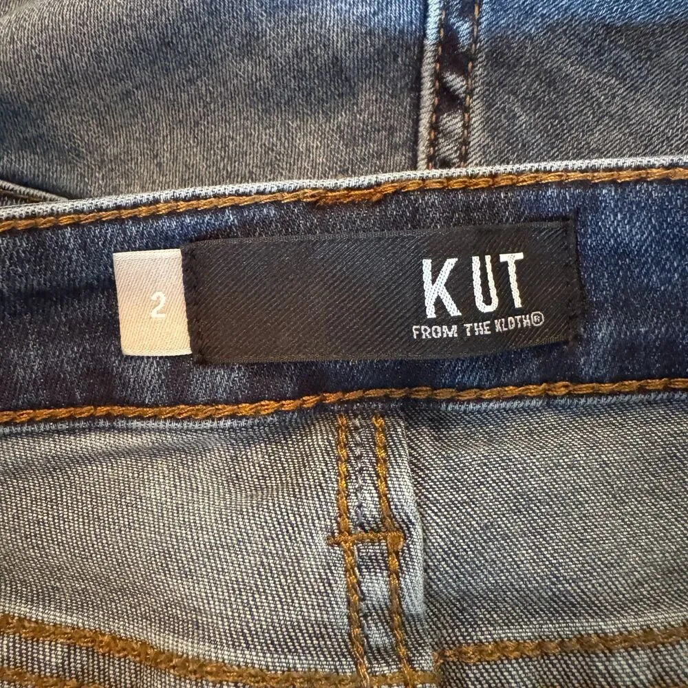 KUT from the Kloth | Catherine Boyfriend Jeans Medium Wash Size 2 Distressed - Image 7
