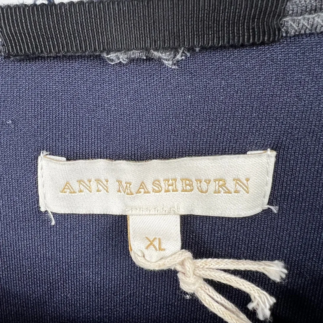 Ann Mashburn‎ Gray Long Sleeve Layered Sweatshirt Asymmetric Dress Size XL - Image 2