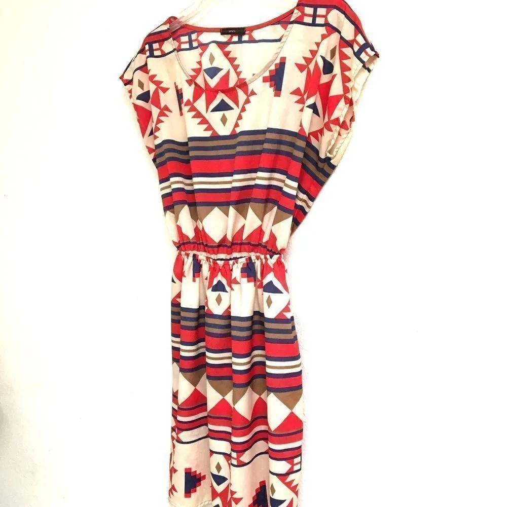 Soprano Aztec BoHo print mini dress M - Image 3