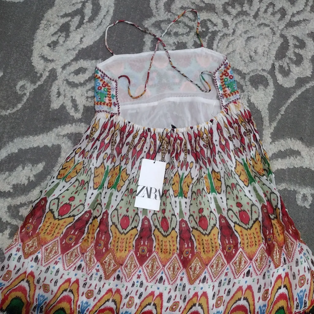 NEW Zara Colorful Patterned Mini Dress - Image 4