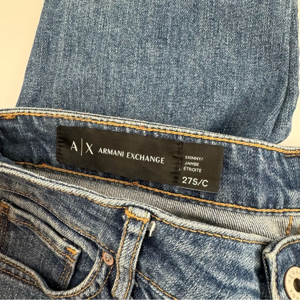 Armani Exchange Skinny Denim Jeans Medium Wash Blue Size 27 S - Image 5