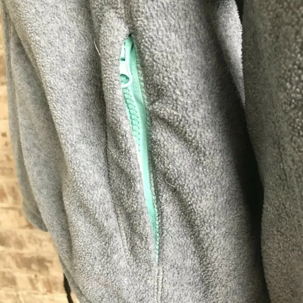 Prince & Fox Fleece Jacket Large Gray Front Zip Side Pockets Drawstring … - Image 8