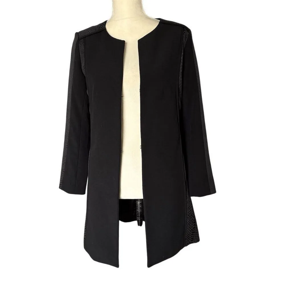 Lucy Paris Black Long Jacket 3/4 Sleeve Casual Formal - Image 2