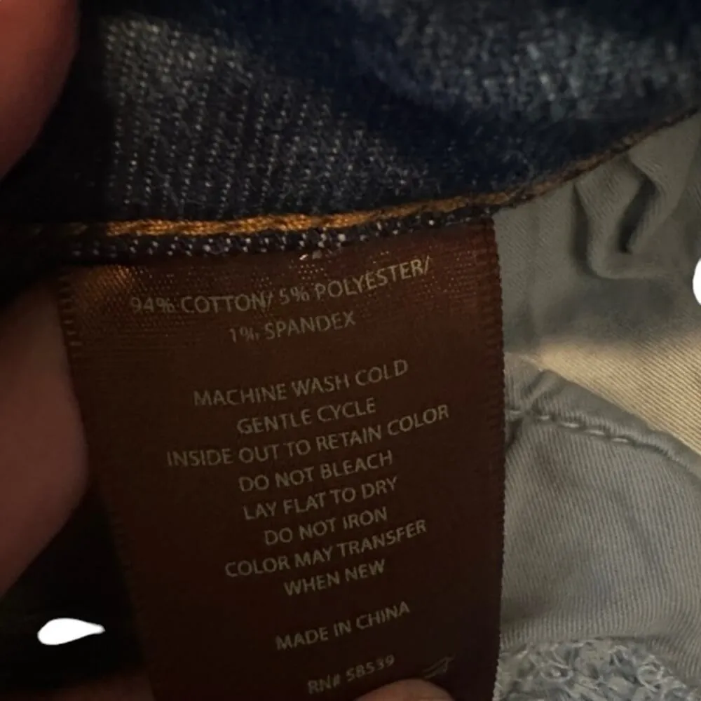 Kut From The Kloth Blue Distressed Sophia Bermuda Denim Jean Shorts Women Sz 4 - Image 10