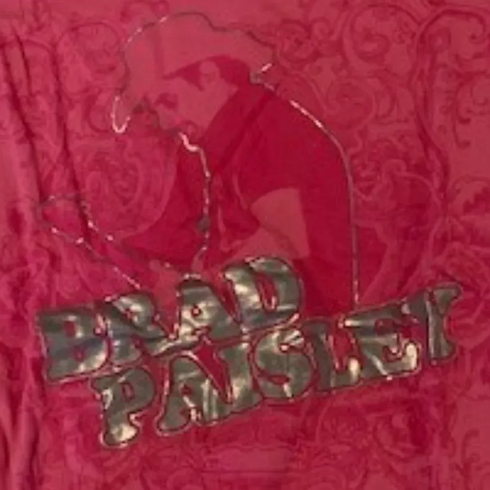 Brad‎ Paisley 2012 Pink Concert Shirt L EUC Pink Size XL - Image 4