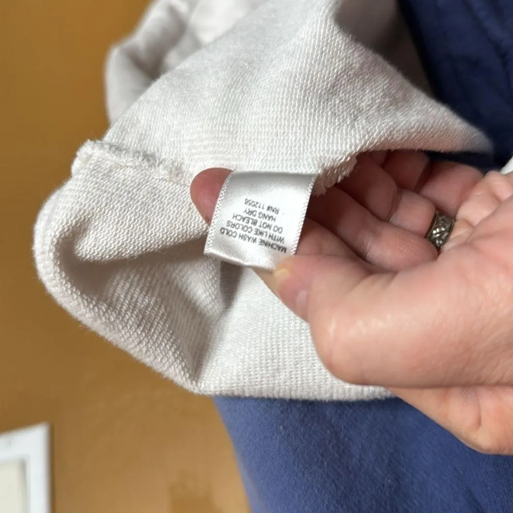 COLOR ALIEN FRENCH TERRY DIP DYE RAGLAN SLEEVE TOP & LOUNGE PANTS SET SIZE SMALL Blue - Image 6