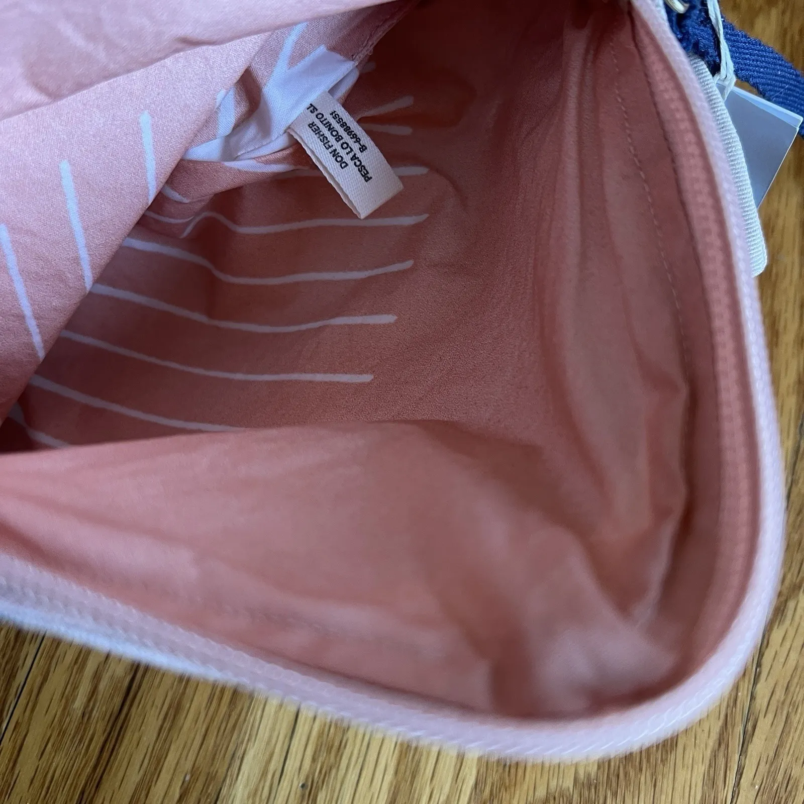 Don Fisher Fish Coin Purse Pouch Blue Cotton Made in Spain - Image 13