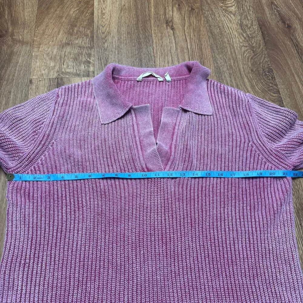 Soft Surroundings Womens Wilde Fiery Fuchsia Pink V Neck Sweater Size Medium - Image 8