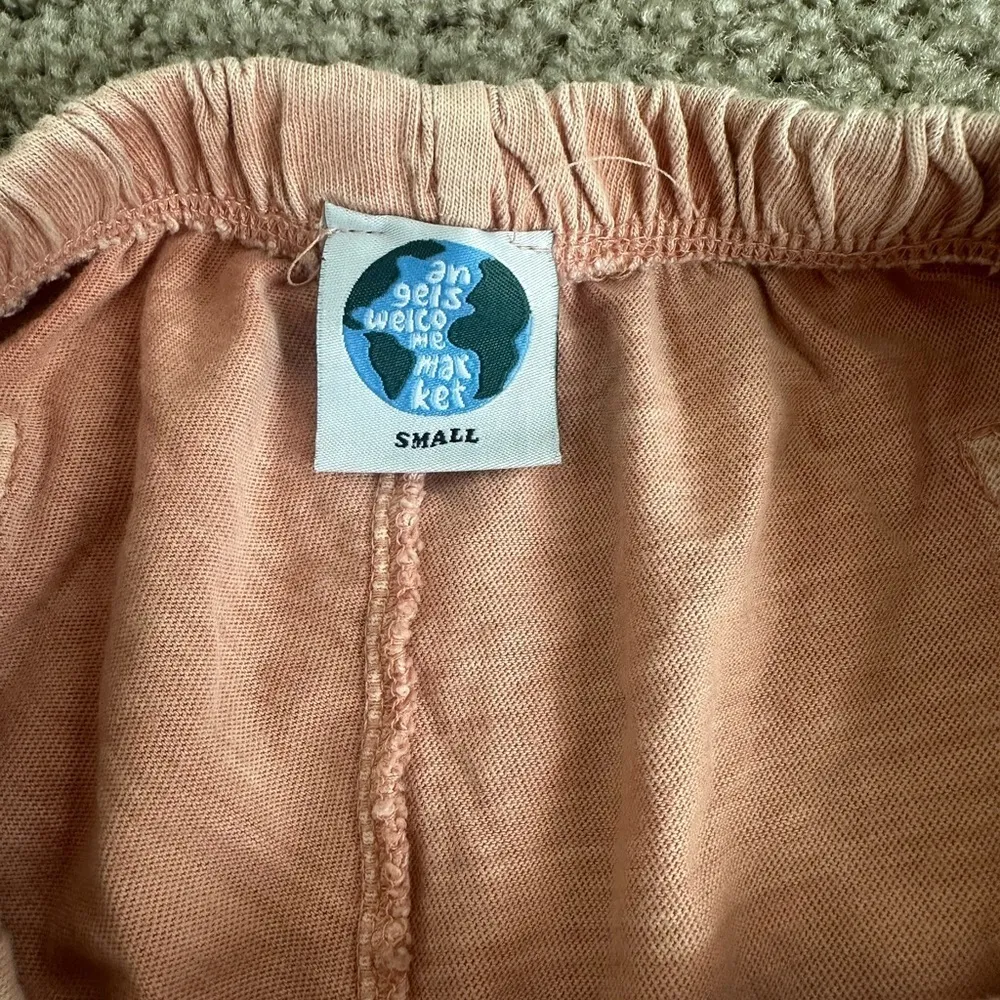 Angels Welcome Market WOMEN WASHED SOFT AND FADED DOLPHIN SHORTS Orange - Image 3