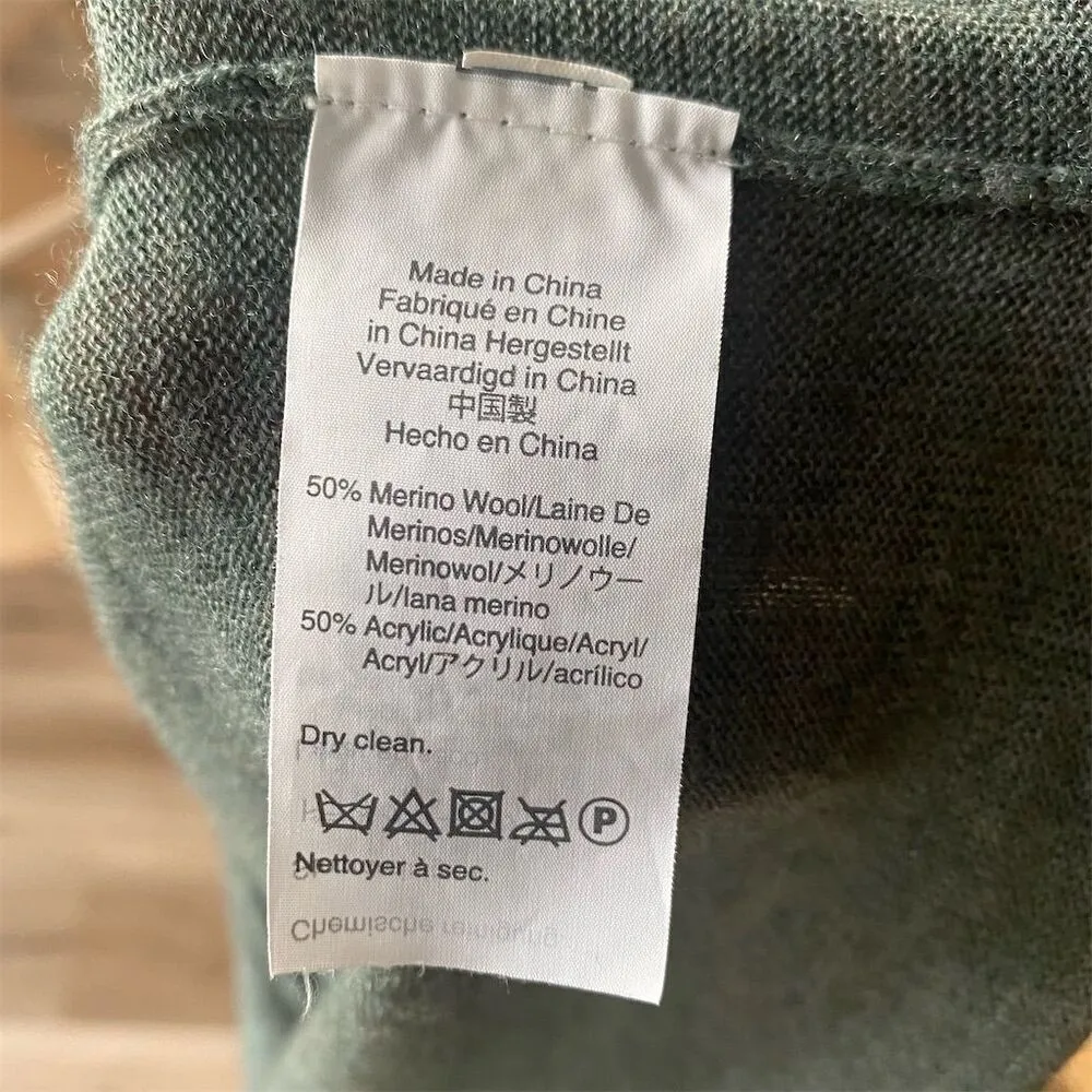 Madewell Women's sage Green Pullover wool blend Sweater Size M Relaxed Fit - Image 7