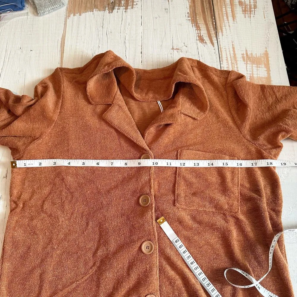 Marine Layer Terry Out Resort Shirt in Sierra Size Small - Image 11