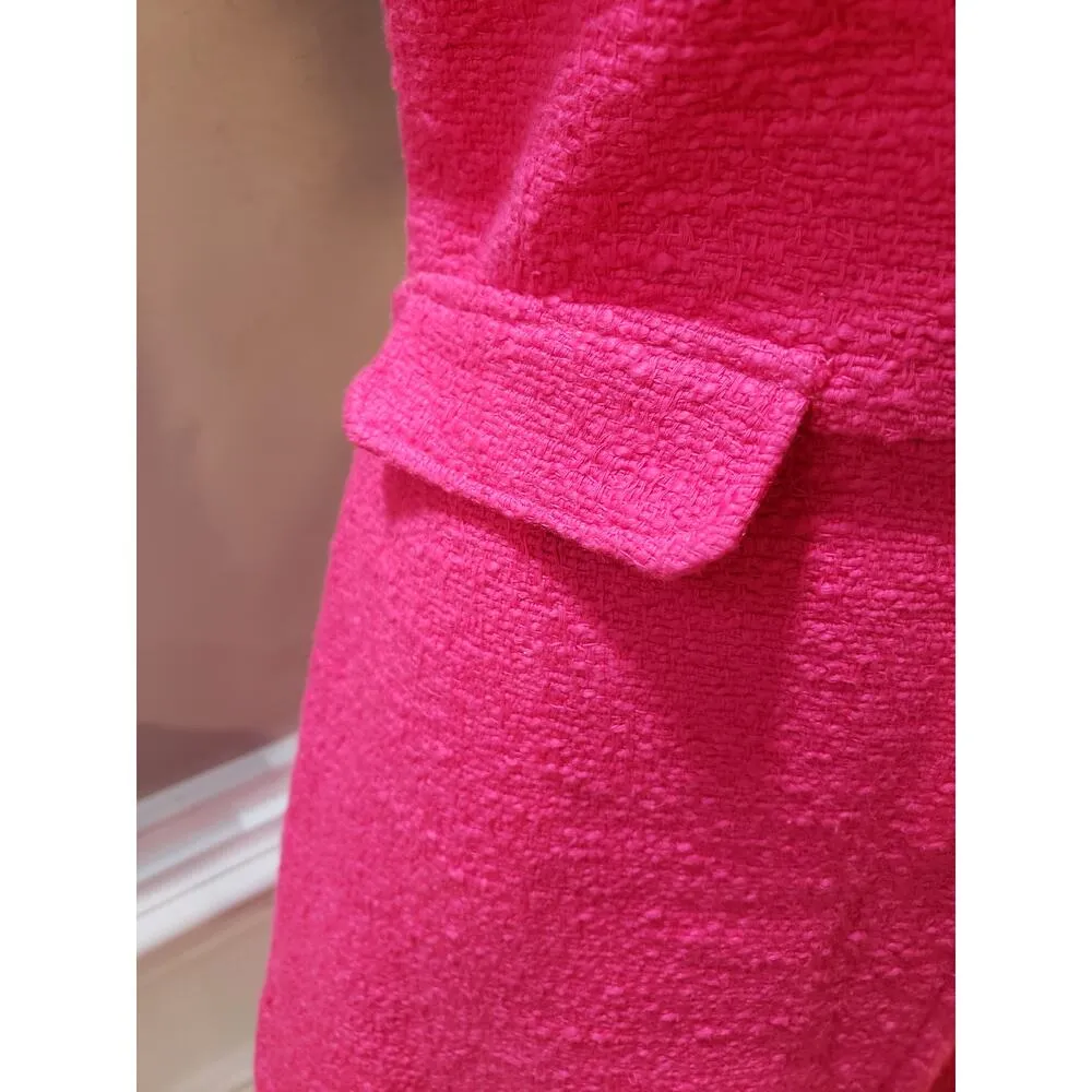 Zara Pink Textured V-Neck Romper Size M Sleeveless Shorts Dressy - Image 5