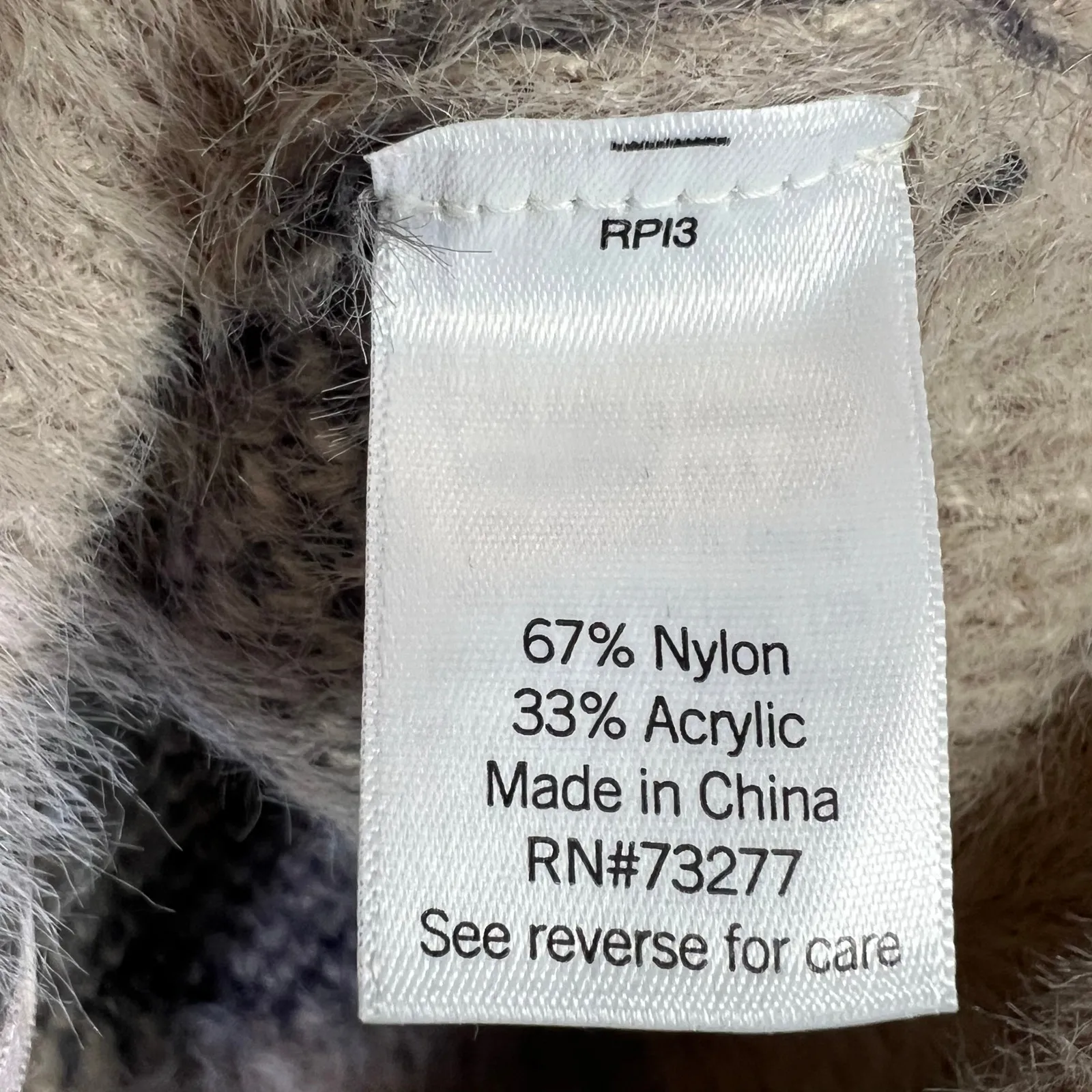 SO Fuzzy Leopard Print Sweater Womens M Gray Black Soft Cozy Cool Girl Indie - Image 6