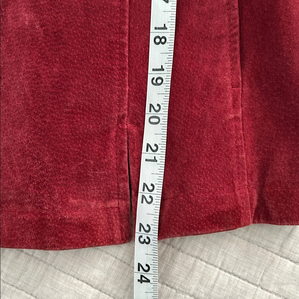 Live a little Vtg leather suede maroon pink western button up women jacket M Size M - Image 11