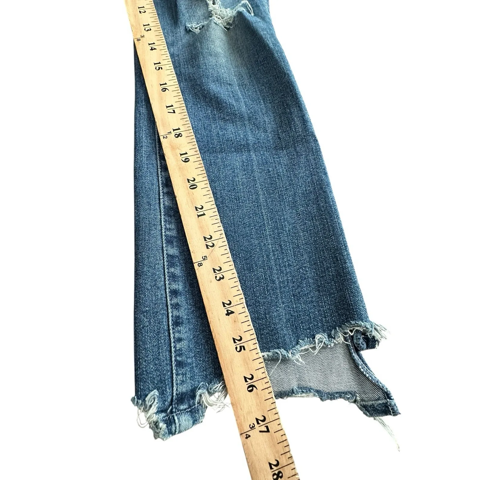 MOTHER The Insider Crop Step Chew Sz 24 Boot Cut Jean in Dancing on Coals QR12 - Image 6